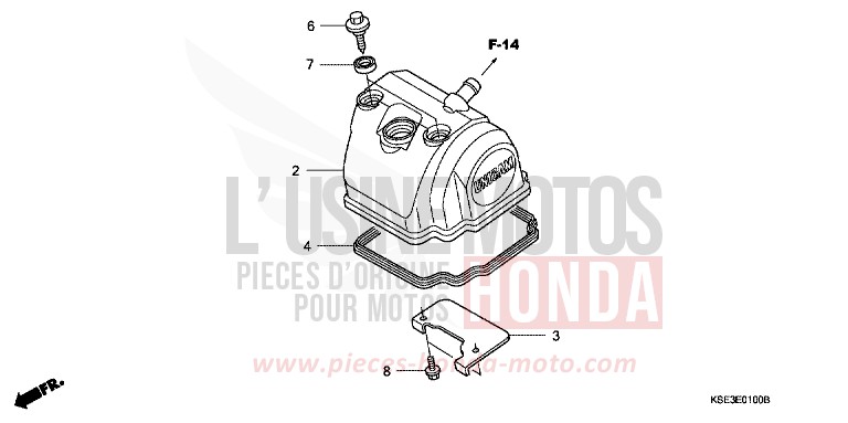 CYLINDER HEAD COVER for CRF150R "Big wheels" EXTREME RED (R292) from 2008